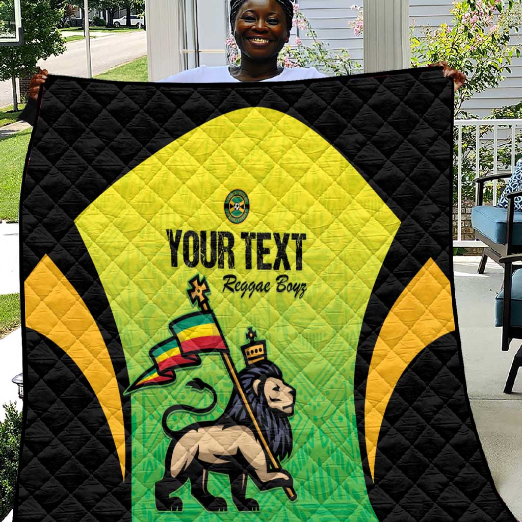 Custom Jamaica Football Quilt Go Champions LT15