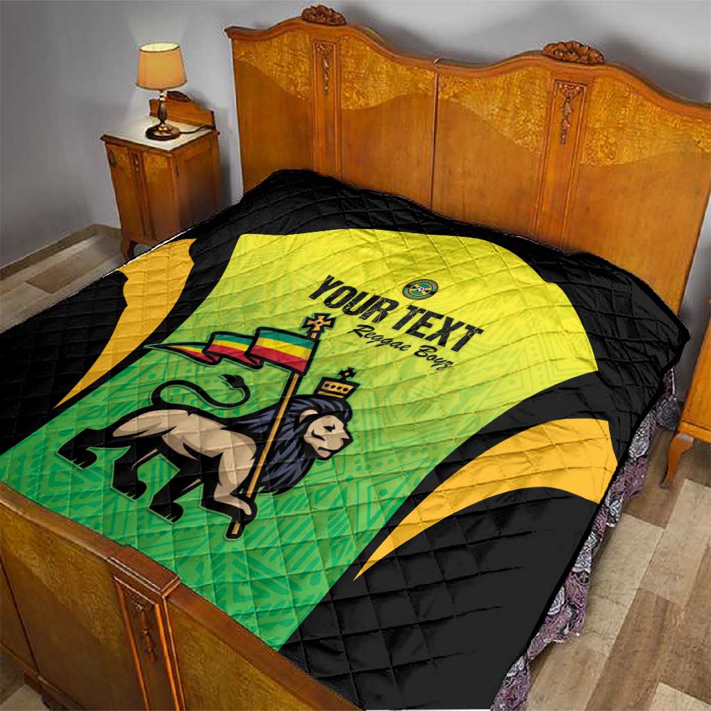 Custom Jamaica Football Quilt Go Champions LT15