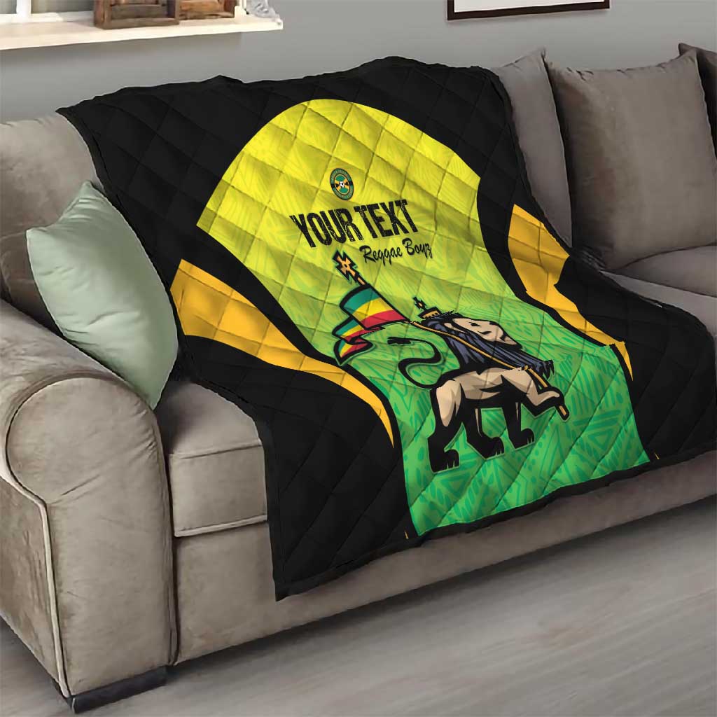 Custom Jamaica Football Quilt Go Champions LT15