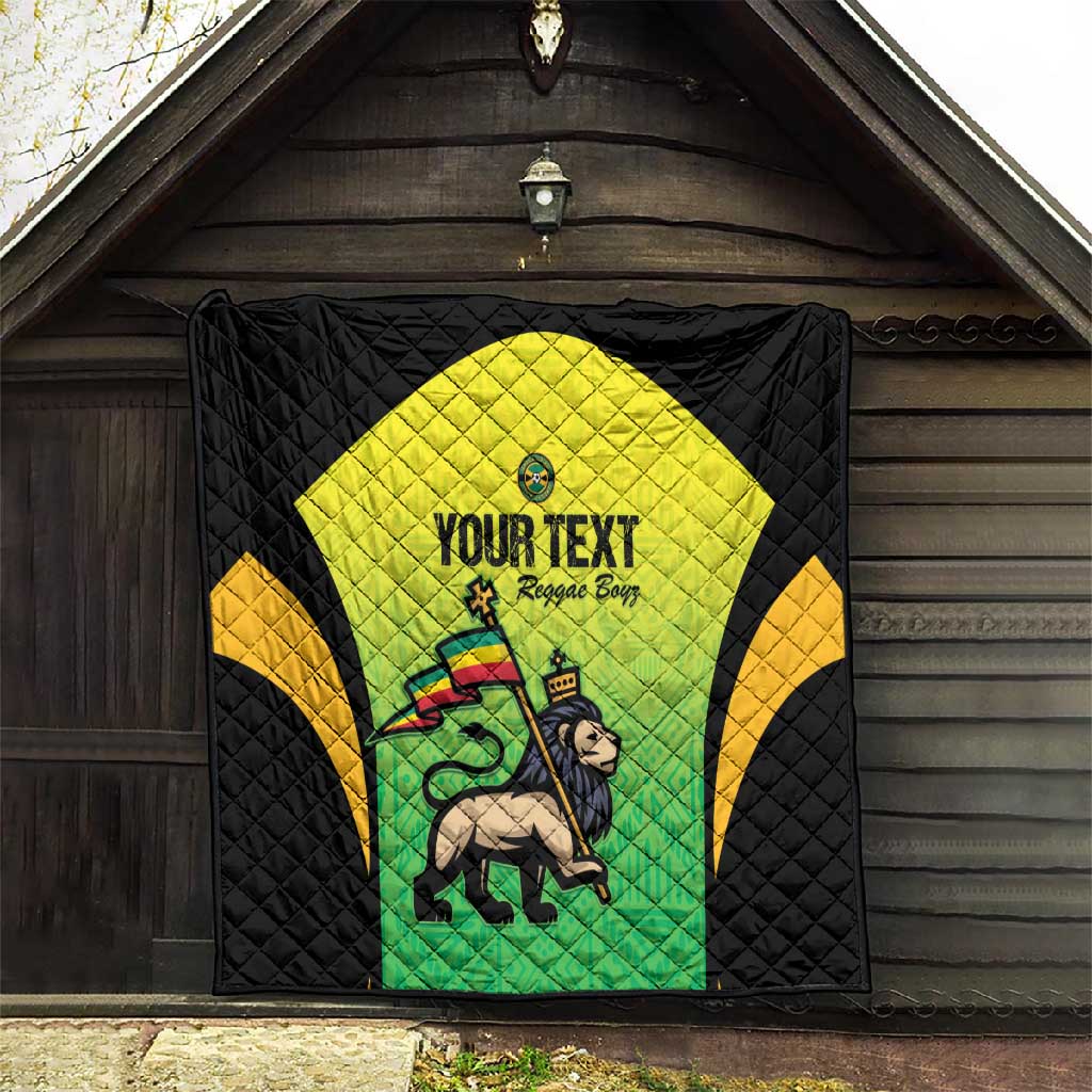 Custom Jamaica Football Quilt Go Champions LT15