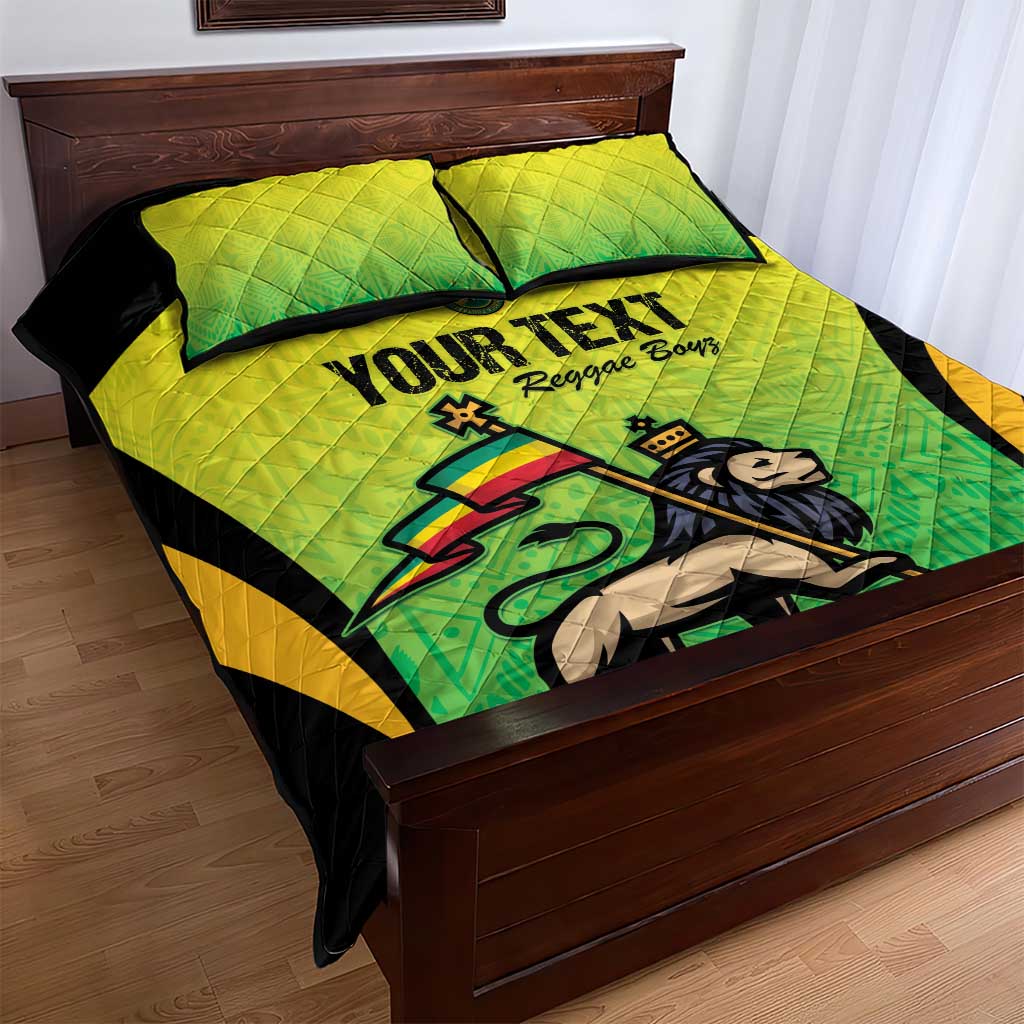 Custom Jamaica Football Quilt Bed Set Go Champions LT15