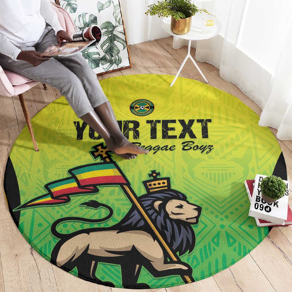 Custom Jamaica Football Round Carpet Go Champions LT15