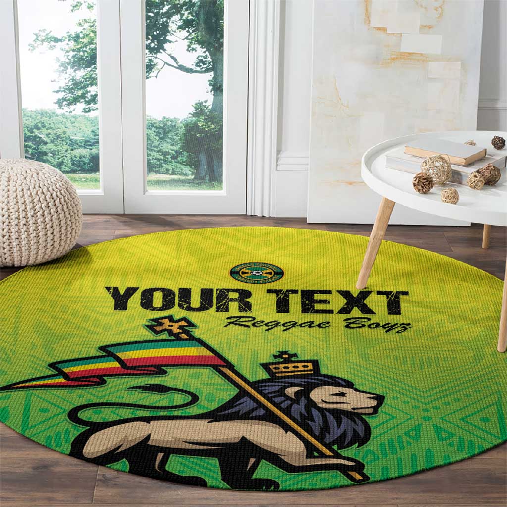 Custom Jamaica Football Round Carpet Go Champions LT15