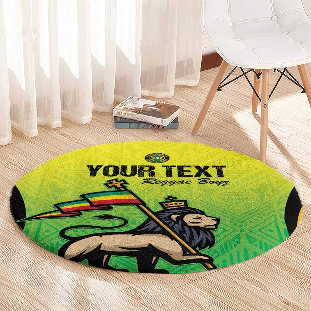 Custom Jamaica Football Round Carpet Go Champions LT15