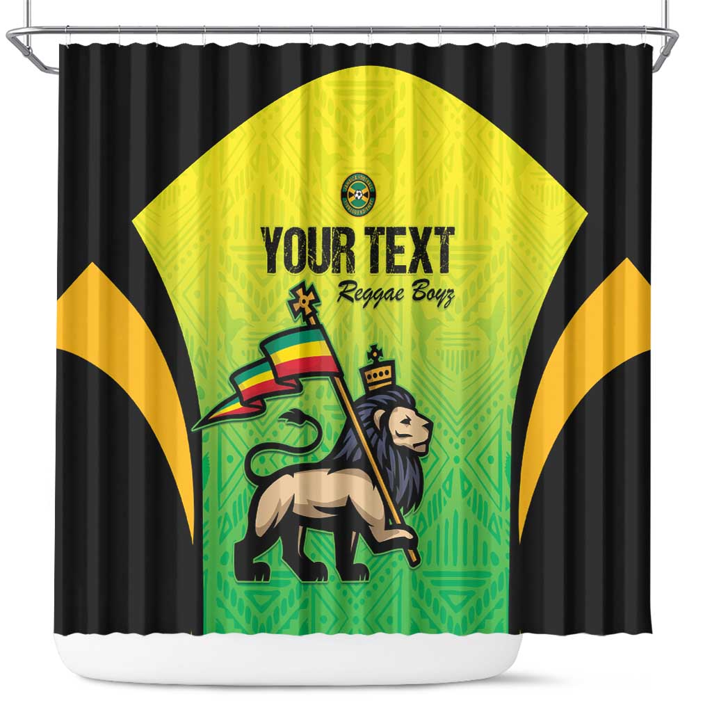 Custom Jamaica Football Shower Curtain Go Reggae Boyz LT15