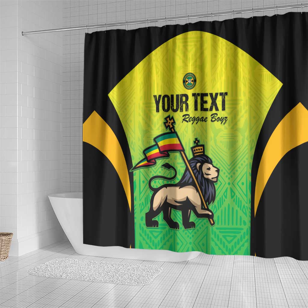 Custom Jamaica Football Shower Curtain Go Reggae Boyz LT15