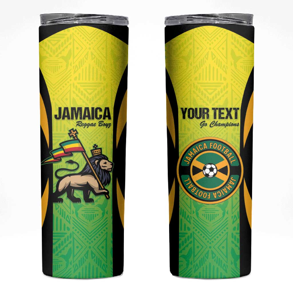 Custom Jamaica Football Skinny Tumbler Go Champions LT15