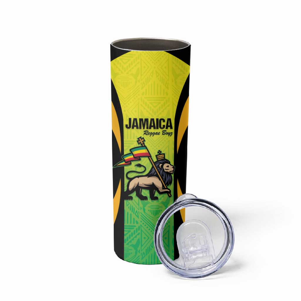 Custom Jamaica Football Skinny Tumbler Go Champions LT15
