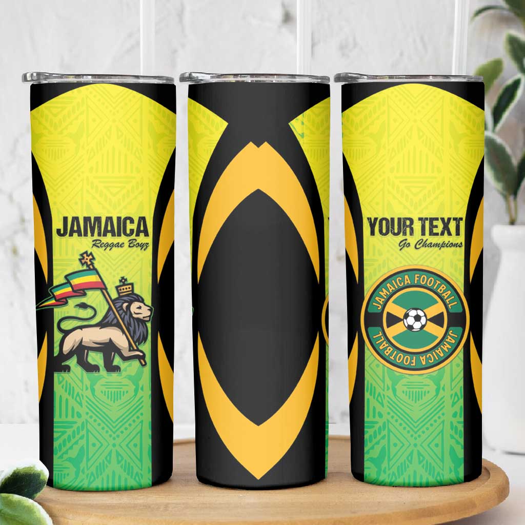Custom Jamaica Football Skinny Tumbler Go Champions LT15