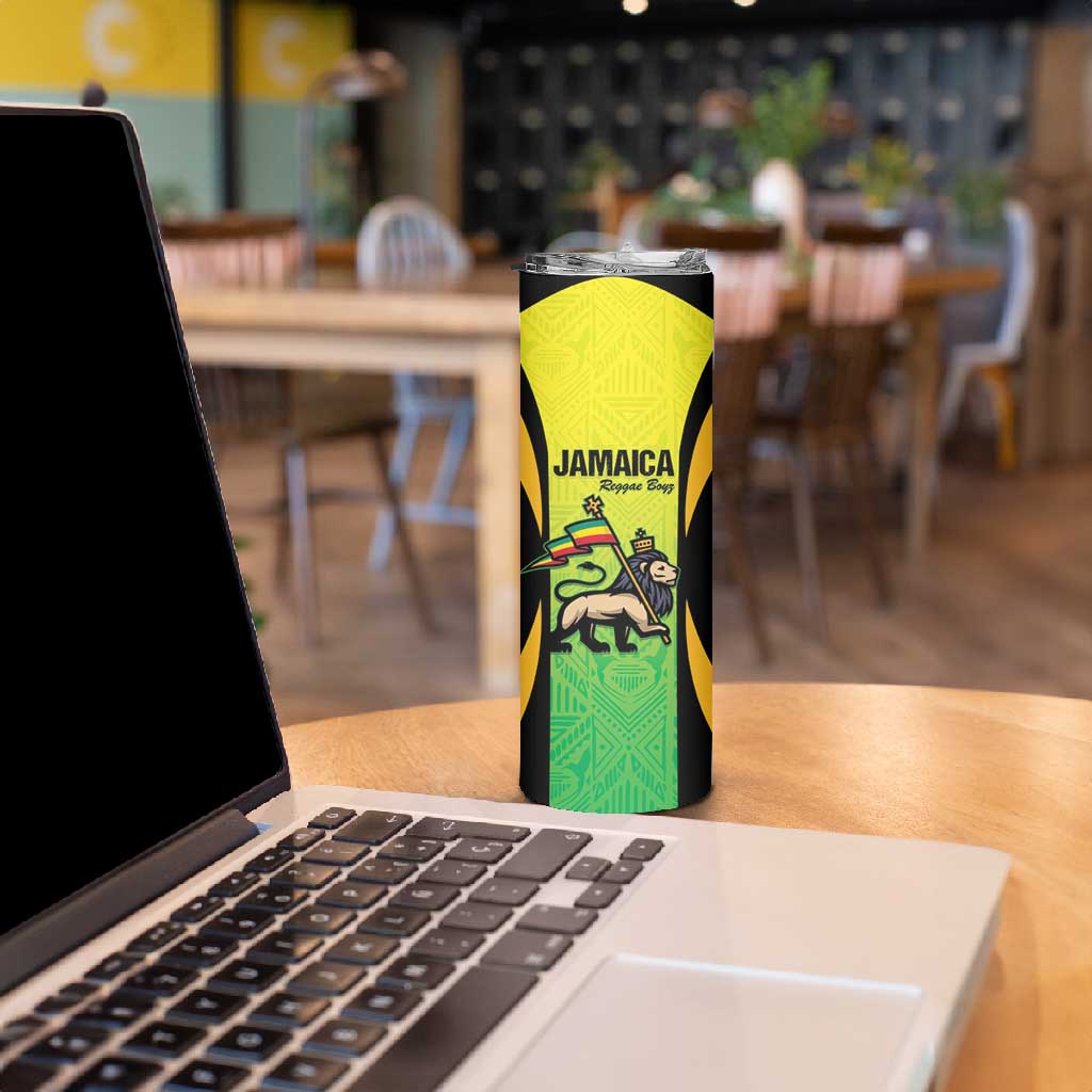 Custom Jamaica Football Skinny Tumbler Go Champions LT15