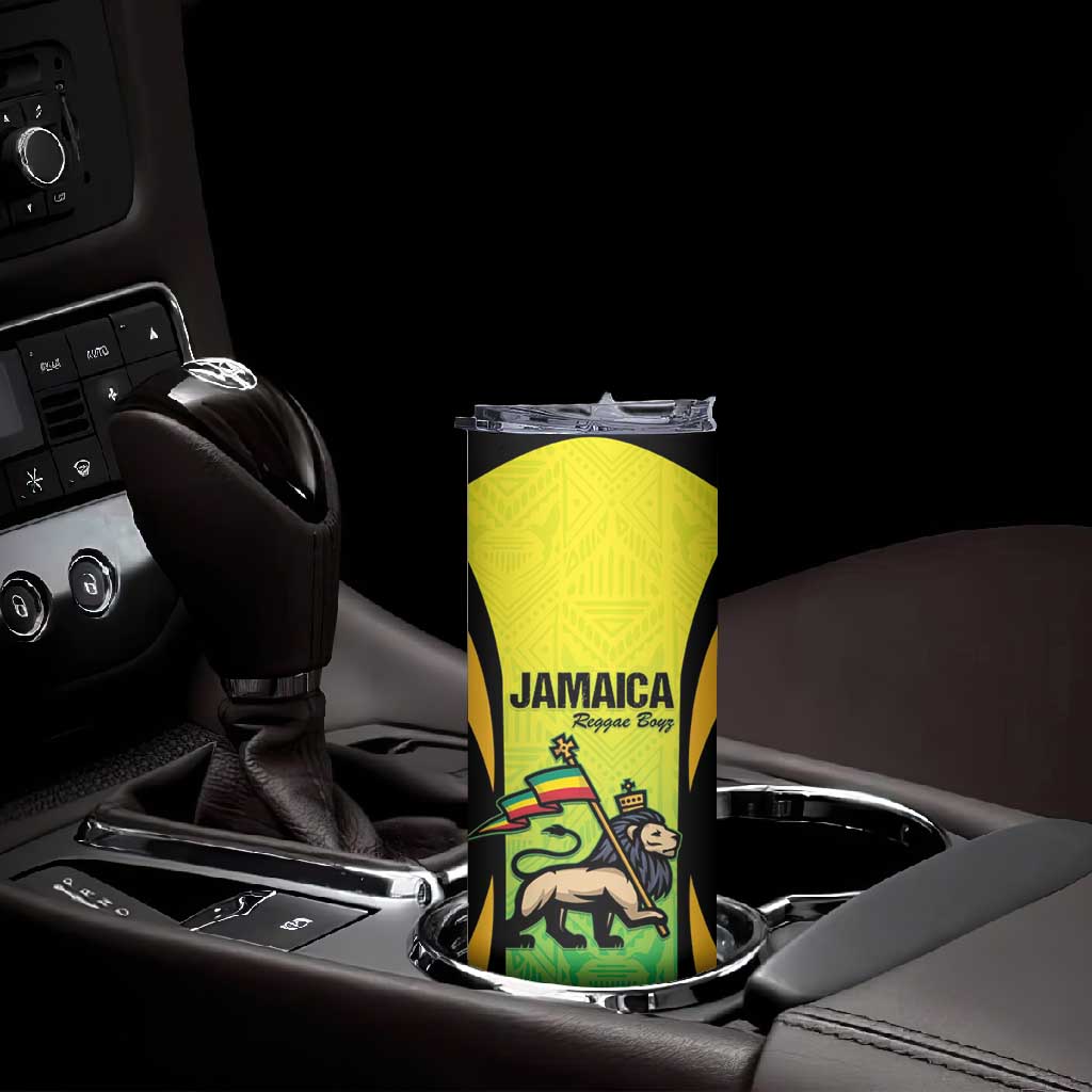 Custom Jamaica Football Skinny Tumbler Go Champions LT15