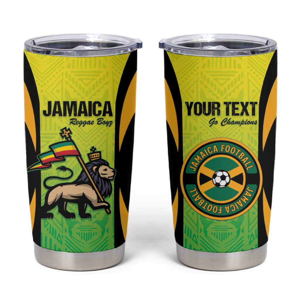 Custom Jamaica Football Tumbler Cup Go Champions LT15