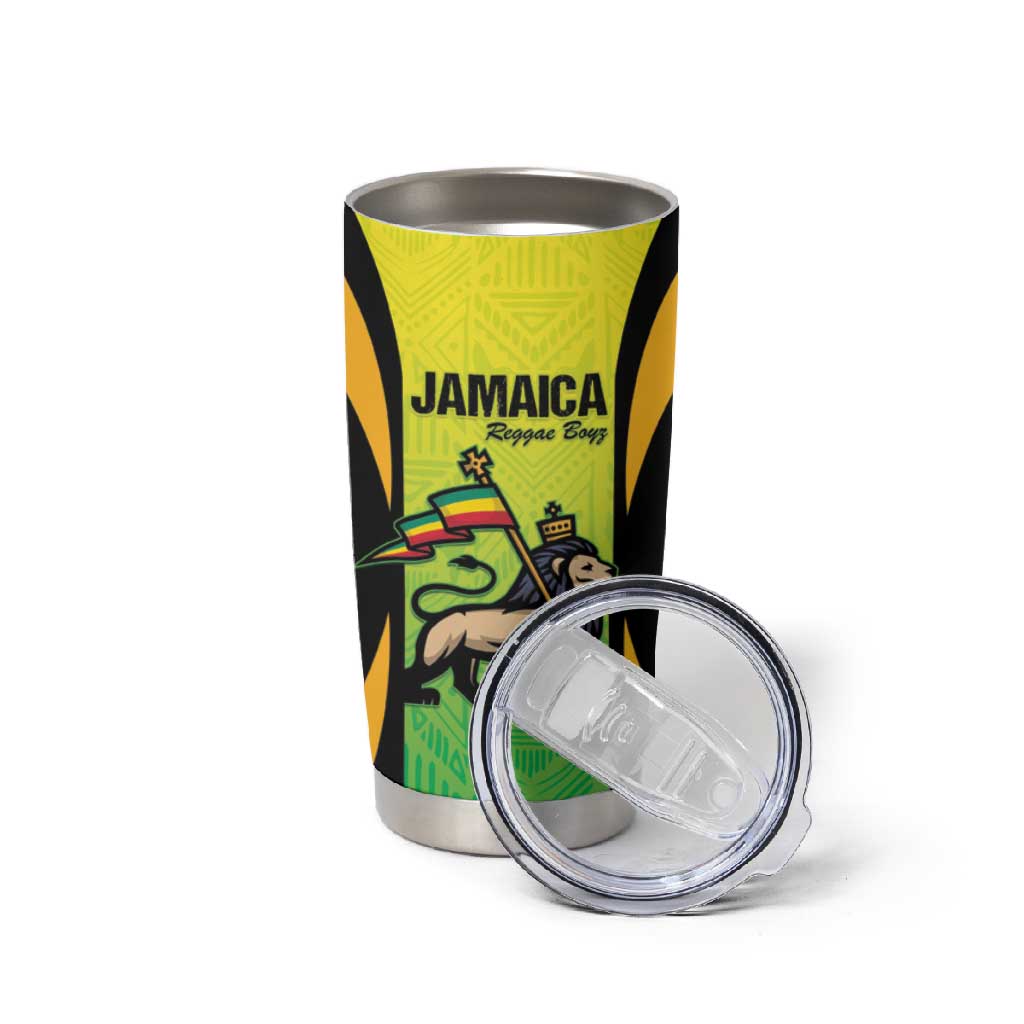 Custom Jamaica Football Tumbler Cup Go Champions LT15
