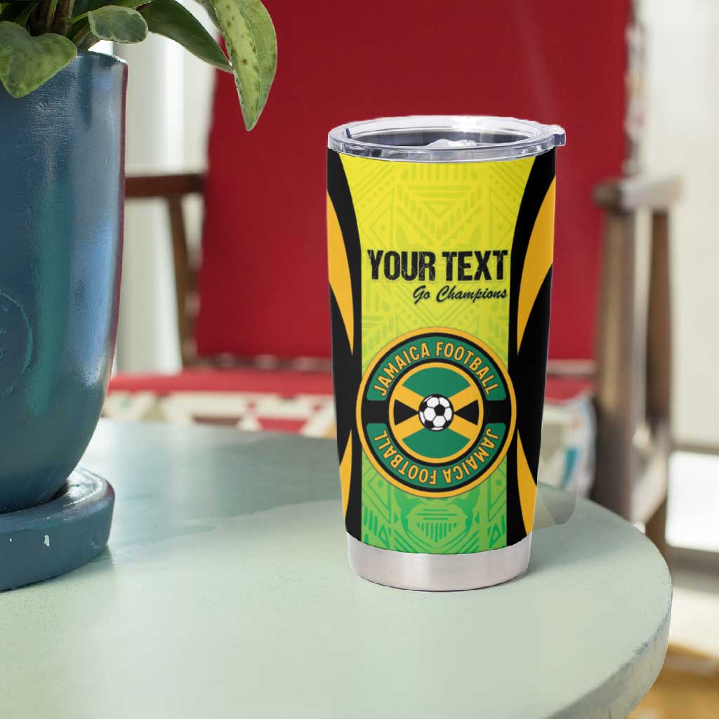 Custom Jamaica Football Tumbler Cup Go Champions LT15