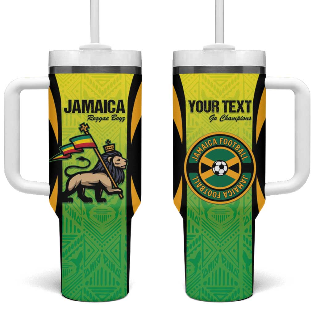 Custom Jamaica Football Tumbler With Handle Go Champions LT15
