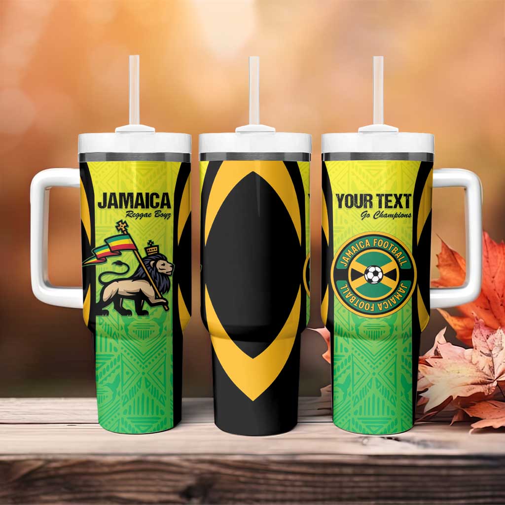 Custom Jamaica Football Tumbler With Handle Go Champions LT15