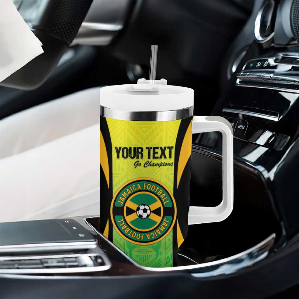 Custom Jamaica Football Tumbler With Handle Go Champions LT15