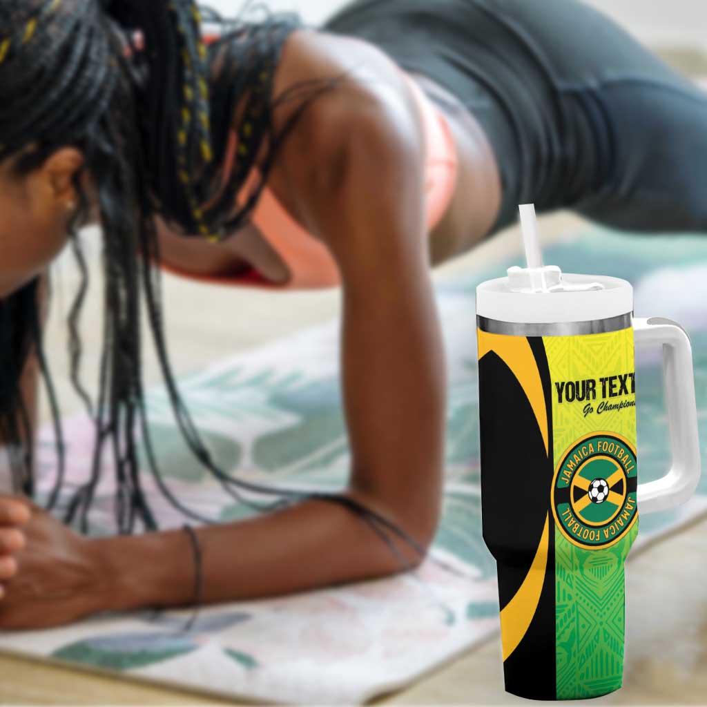 Custom Jamaica Football Tumbler With Handle Go Champions LT15