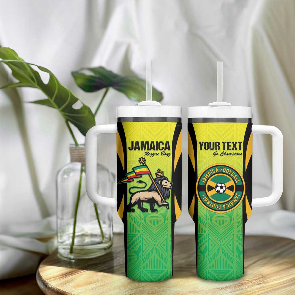Custom Jamaica Football Tumbler With Handle Go Champions LT15