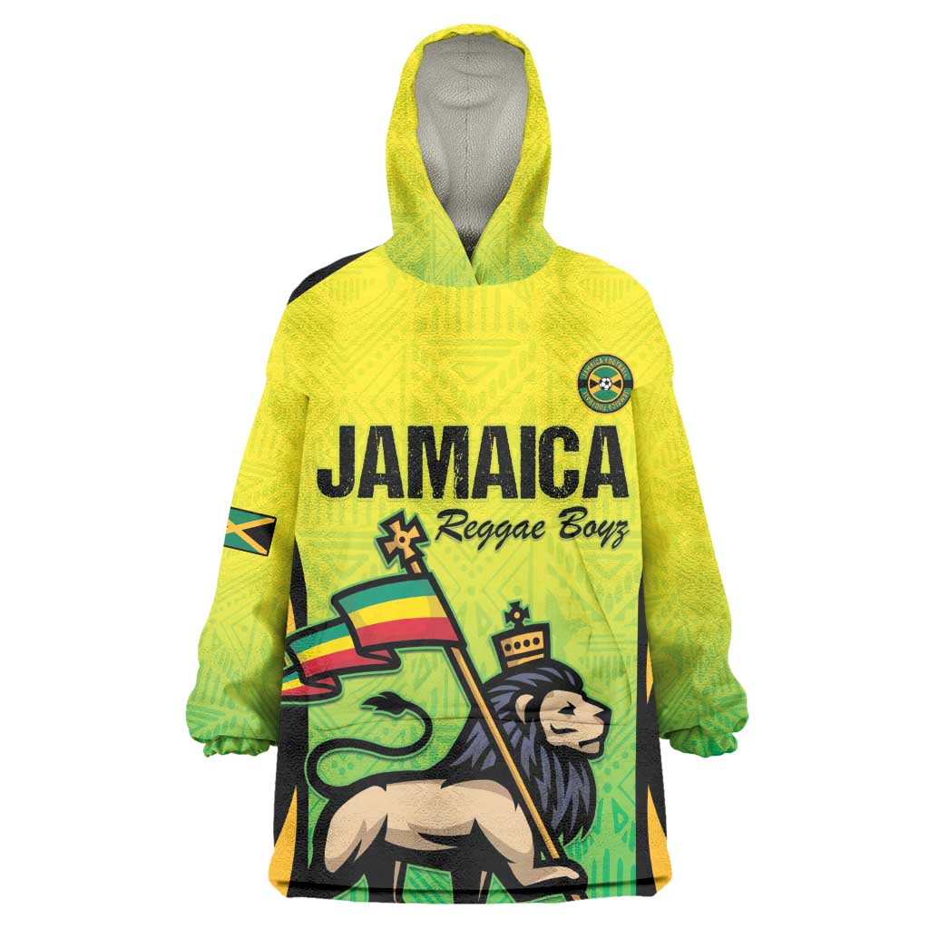 Custom Jamaica Football Wearable Blanket Hoodie Go Champions LT15
