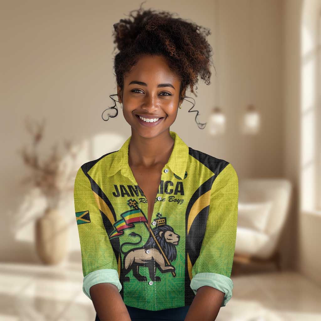 Custom Jamaica Football Women Casual Shirt Go Champions LT15