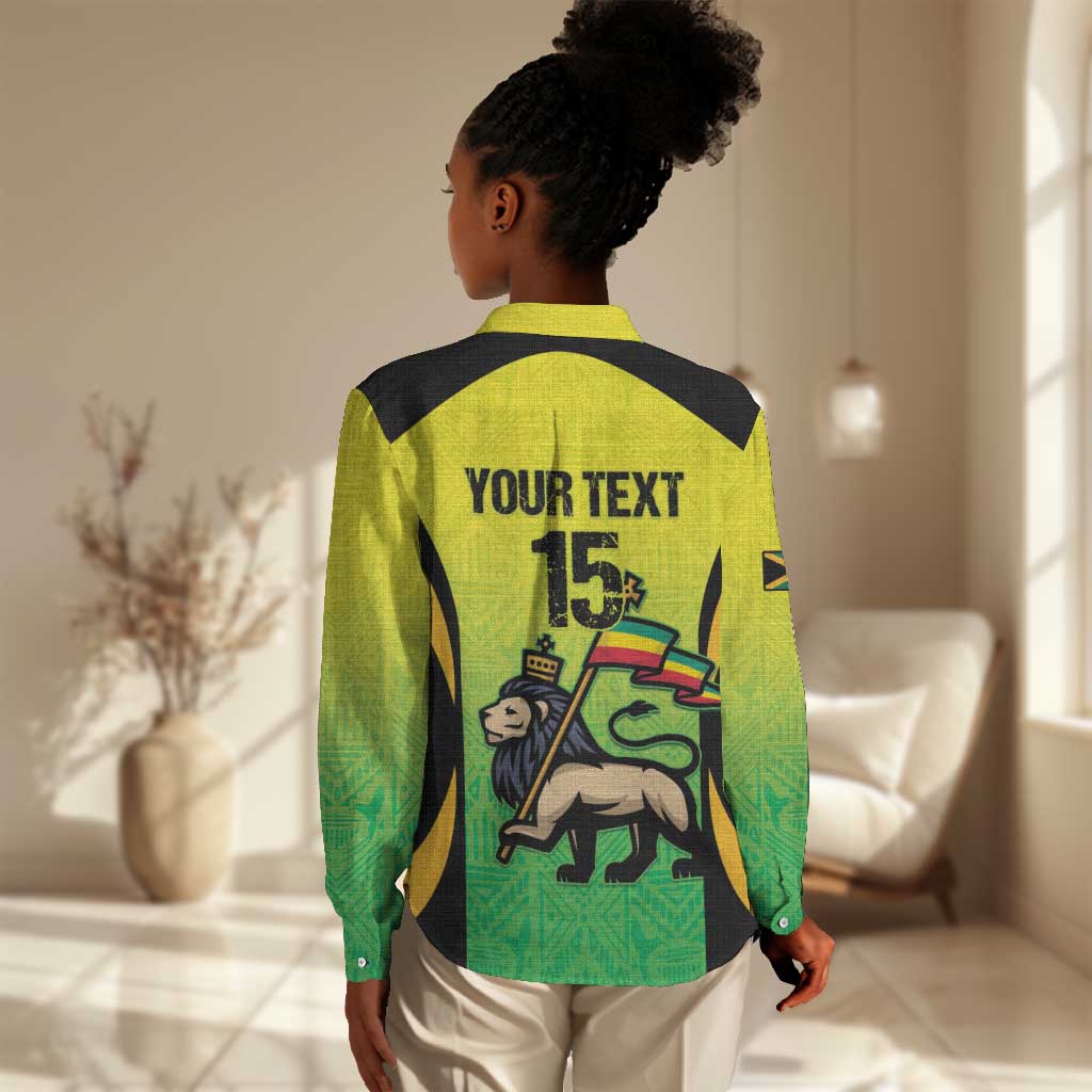 Custom Jamaica Football Women Casual Shirt Go Champions LT15
