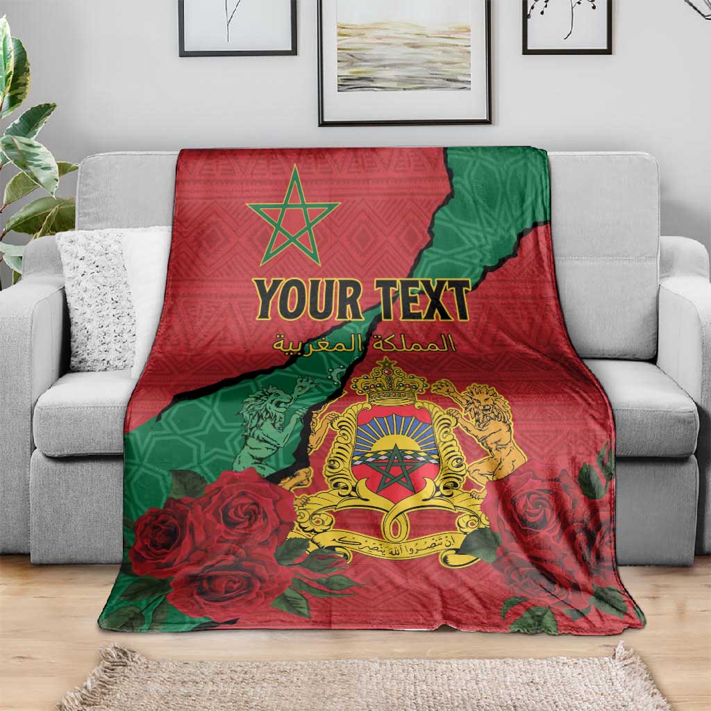Personalised Morocco Blanket Coat Of Arms - Islamic Mix African Patterns LT15