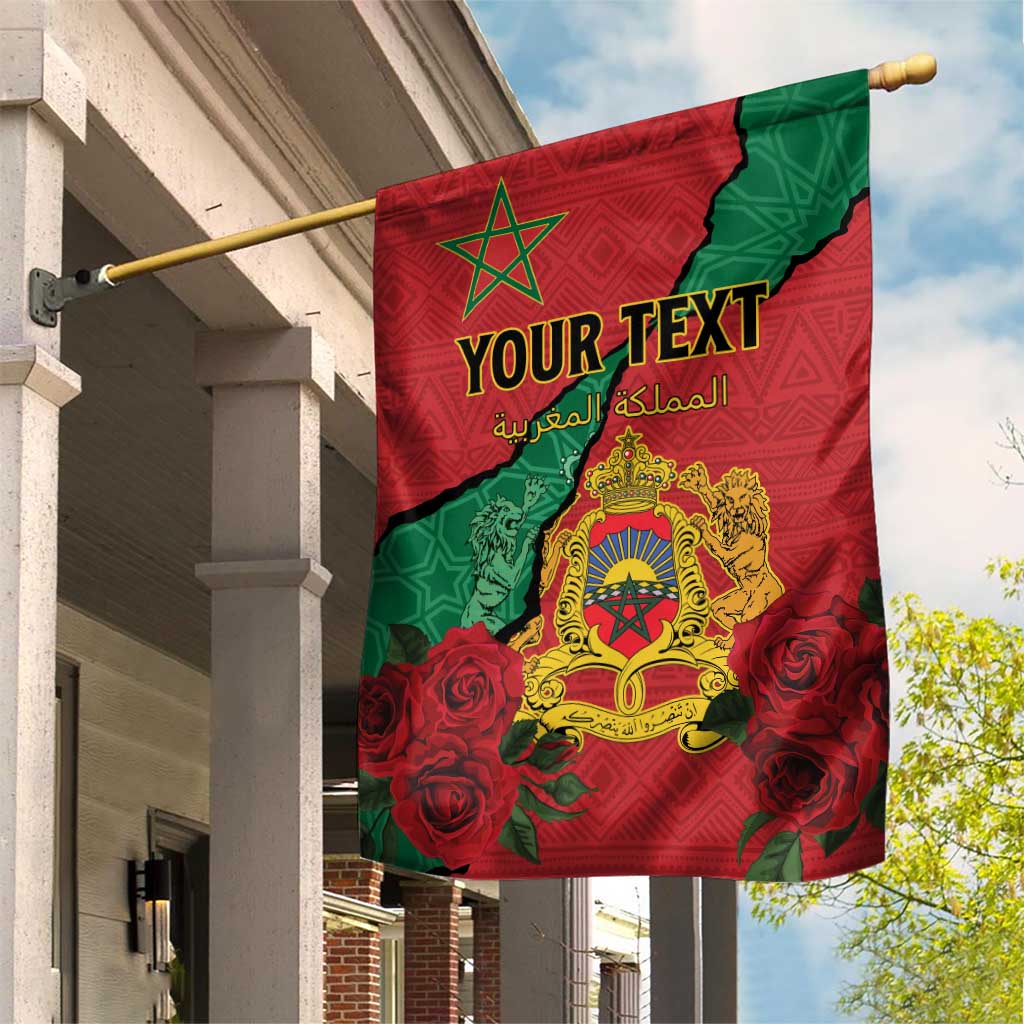 Personalised Morocco Garden Flag Coat Of Arms - Islamic Mix African Patterns LT15