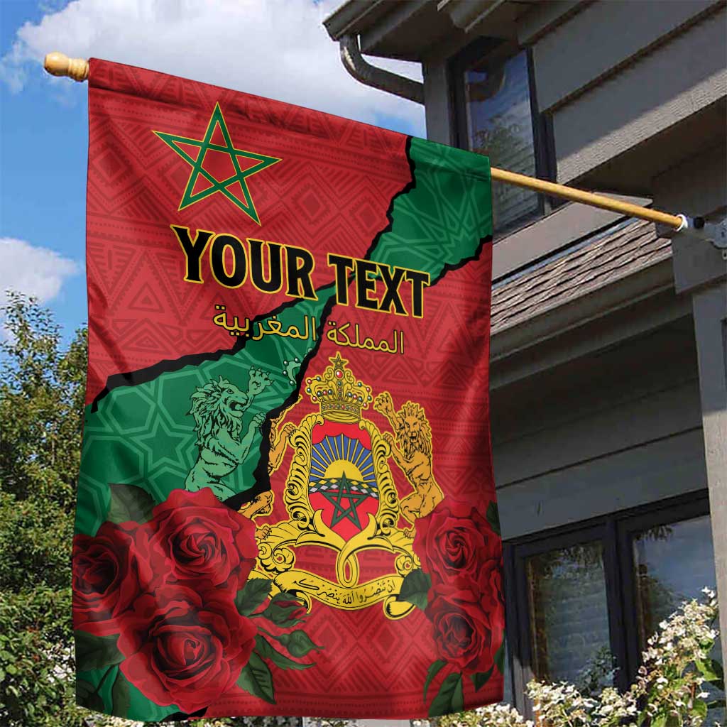 Personalised Morocco Garden Flag Coat Of Arms - Islamic Mix African Patterns LT15