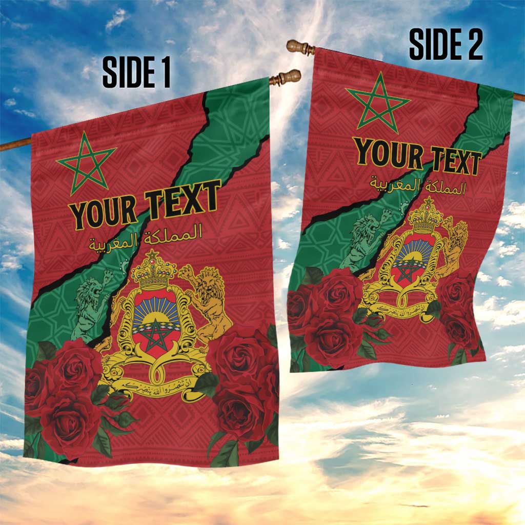 Personalised Morocco Garden Flag Coat Of Arms - Islamic Mix African Patterns LT15