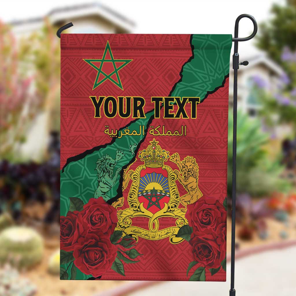 Personalised Morocco Garden Flag Coat Of Arms - Islamic Mix African Patterns LT15