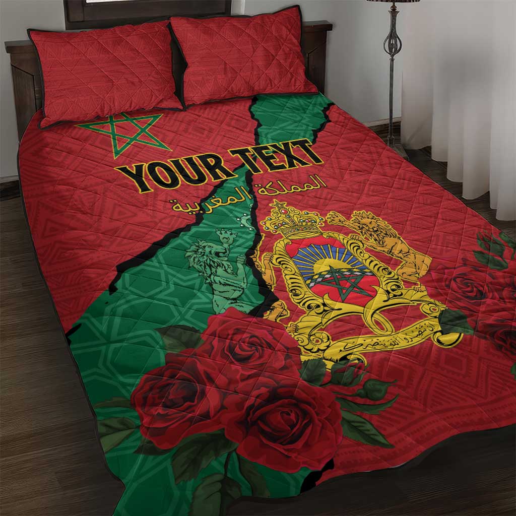 Personalised Morocco Quilt Bed Set Coat Of Arms - Islamic Mix African Patterns LT15
