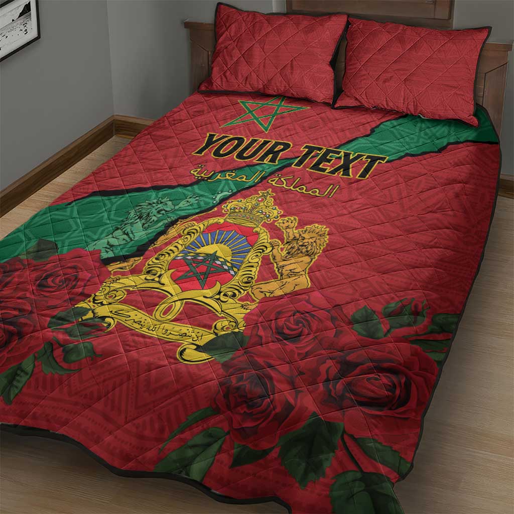 Personalised Morocco Quilt Bed Set Coat Of Arms - Islamic Mix African Patterns LT15
