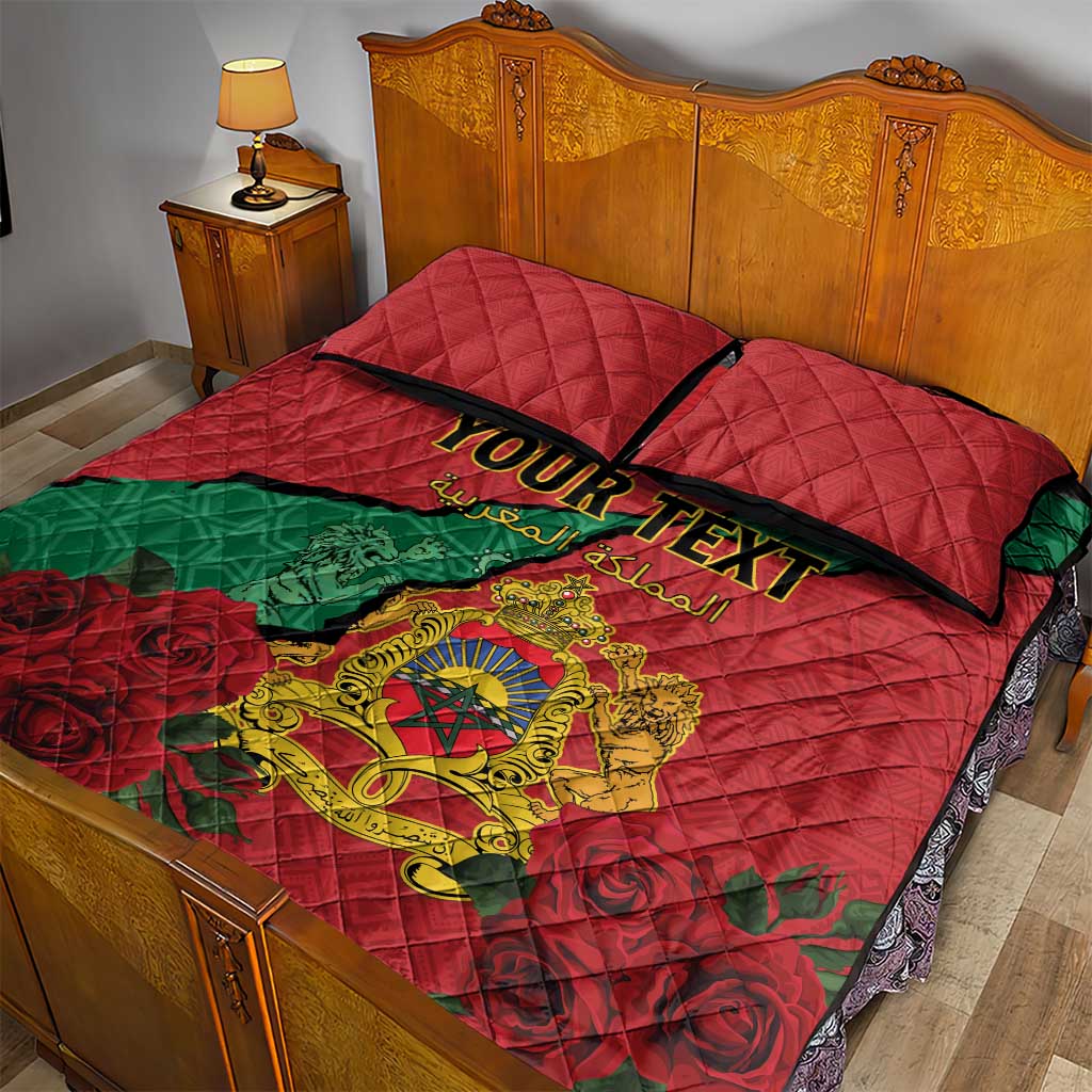 Personalised Morocco Quilt Bed Set Coat Of Arms - Islamic Mix African Patterns LT15