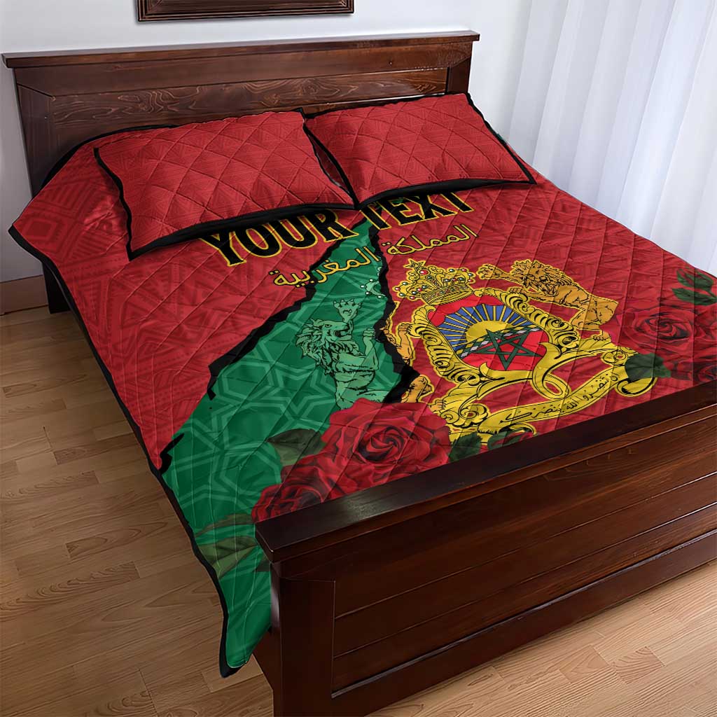 Personalised Morocco Quilt Bed Set Coat Of Arms - Islamic Mix African Patterns LT15