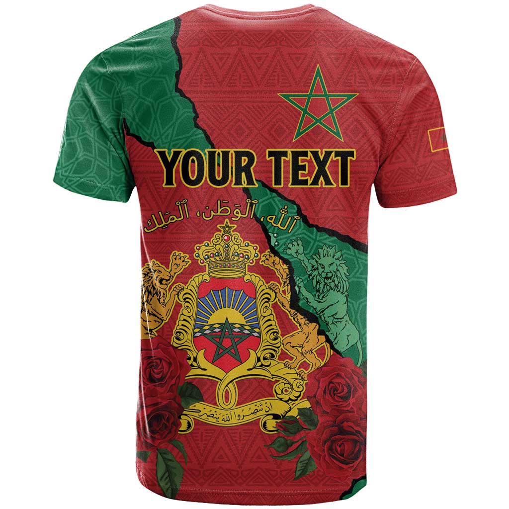 Personalised Morocco T shirt Coat Of Arms - Islamic Mix African Patterns LT15
