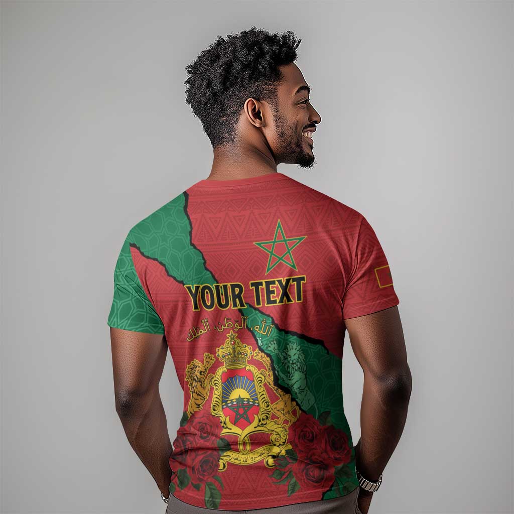 Personalised Morocco T shirt Coat Of Arms - Islamic Mix African Patterns LT15