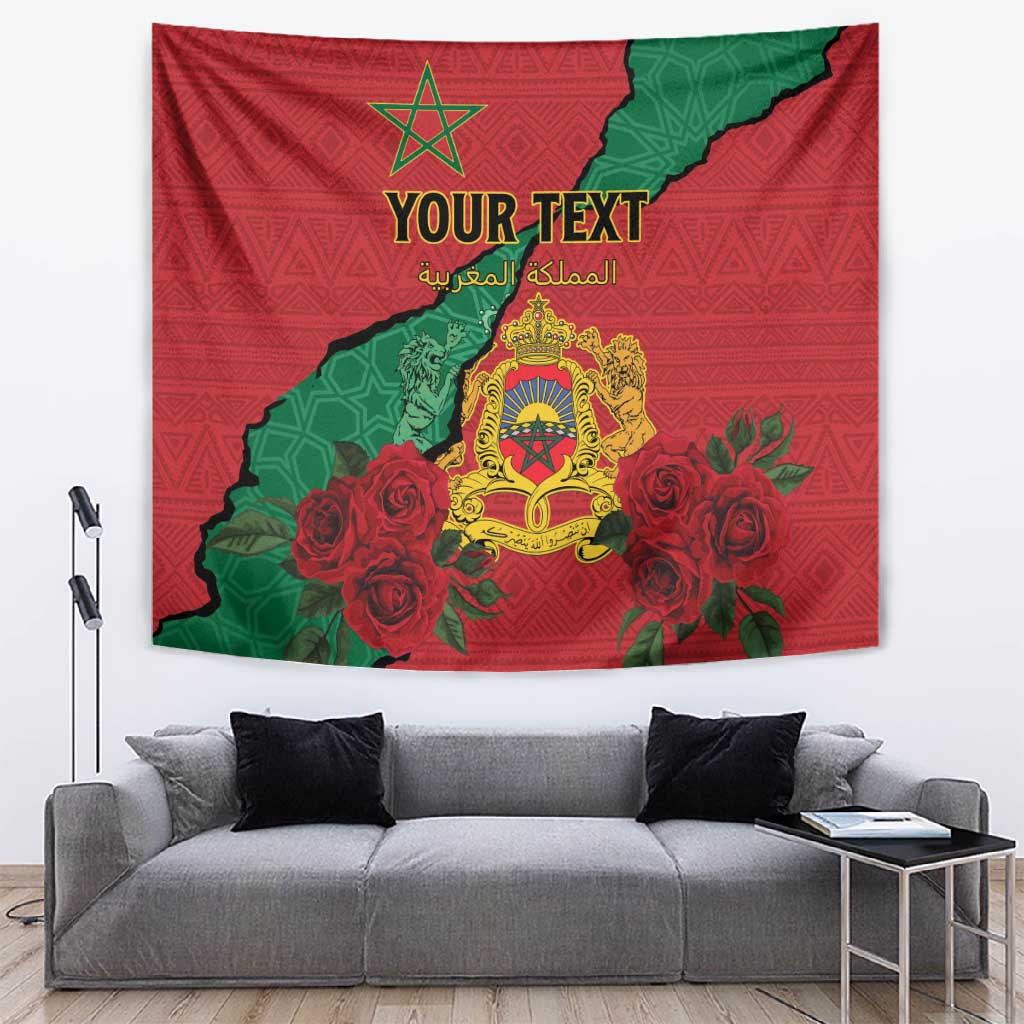 Personalised Morocco Tapestry Coat Of Arms - Islamic Mix African Patterns LT15