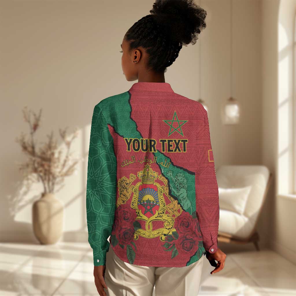 Personalised Morocco Women Casual Shirt Coat Of Arms - Islamic Mix African Patterns LT15