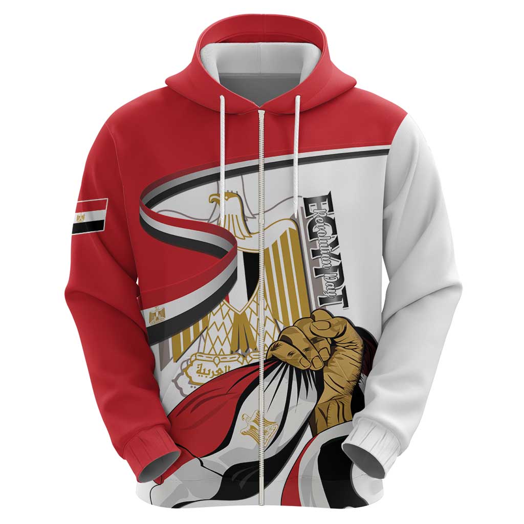 Personalized Egypt Revolution Day Hoodie Coat Of Arms With Flag LT15