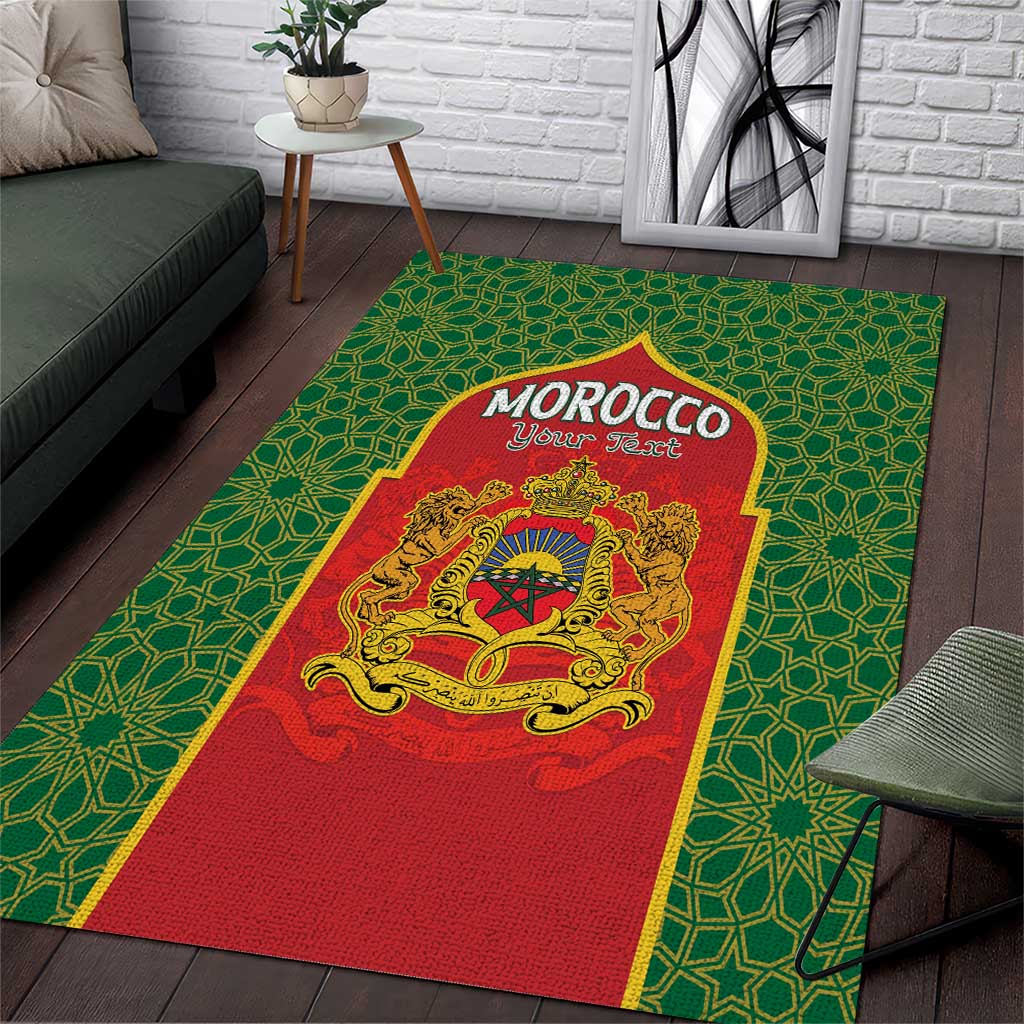 Personalized Morocco Fete du Trone Area Rug King Lion LT15