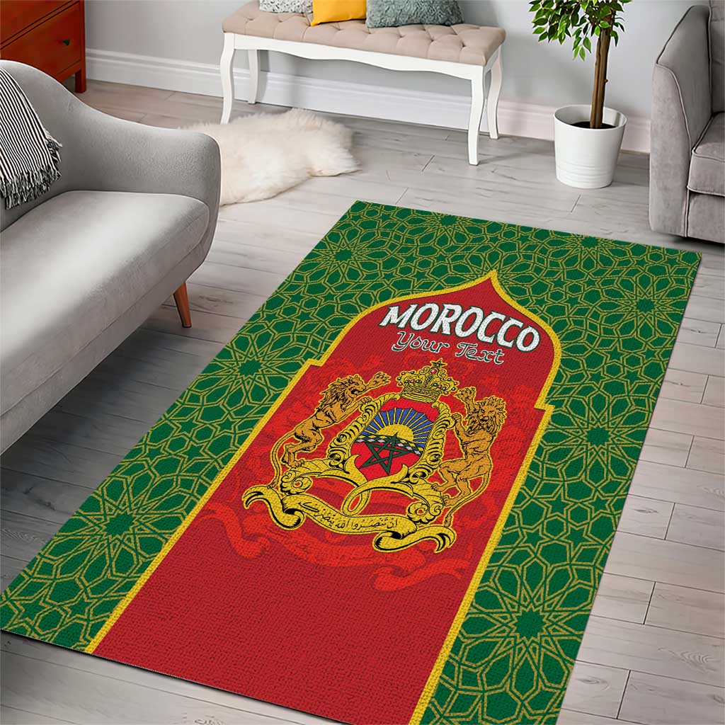 Personalized Morocco Fete du Trone Area Rug King Lion LT15