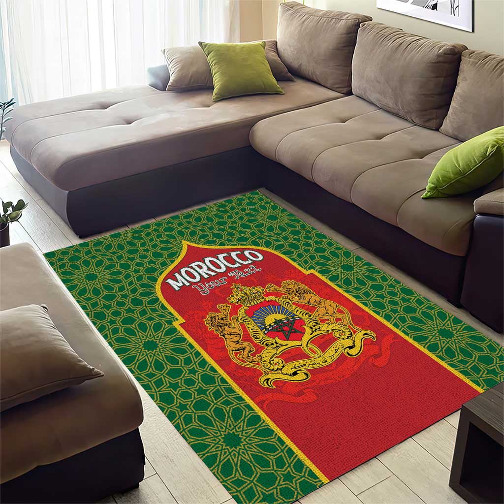 Personalized Morocco Fete du Trone Area Rug King Lion LT15