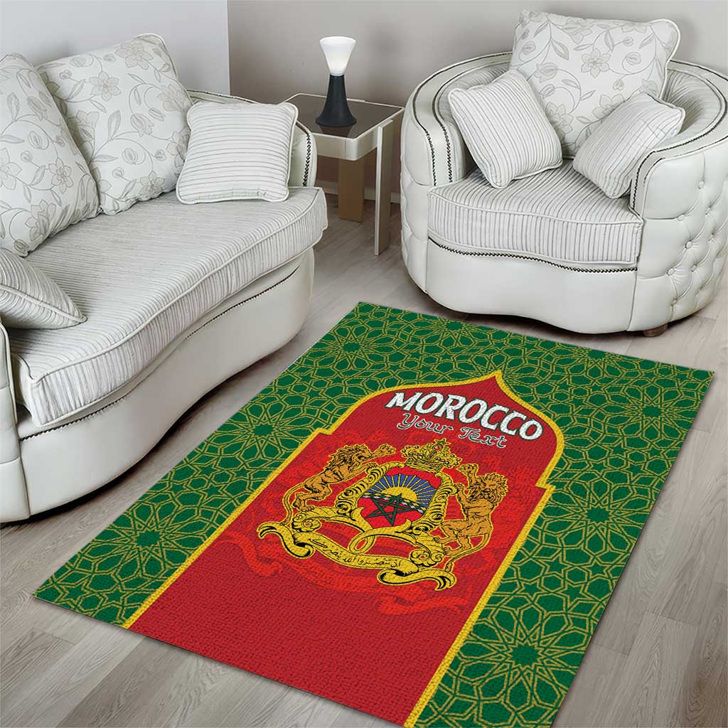 Personalized Morocco Fete du Trone Area Rug King Lion LT15