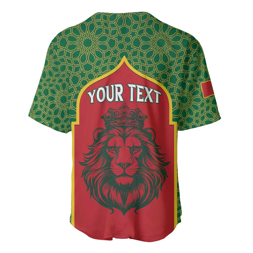 Personalized Morocco Fete du Trone Baseball Jersey King Lion LT15