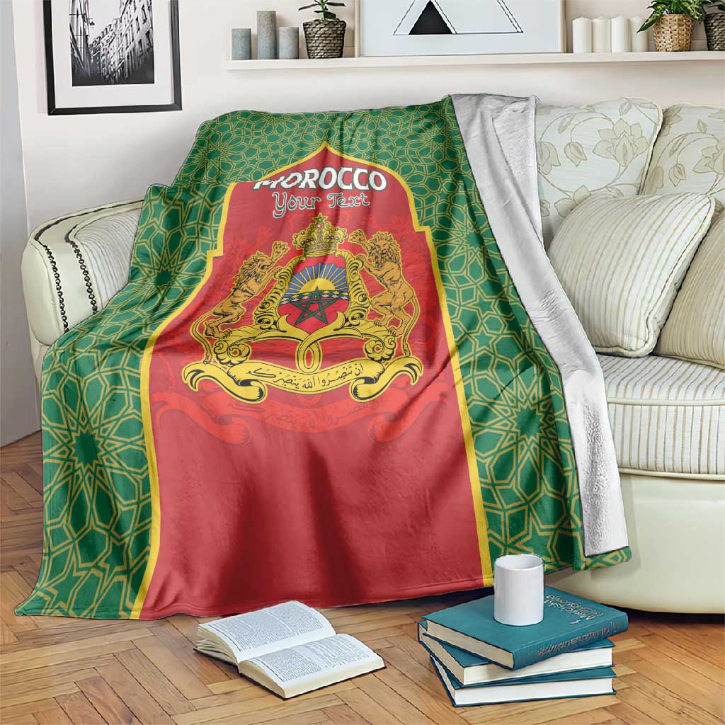 Personalized Morocco Fete du Trone Blanket King Lion LT15
