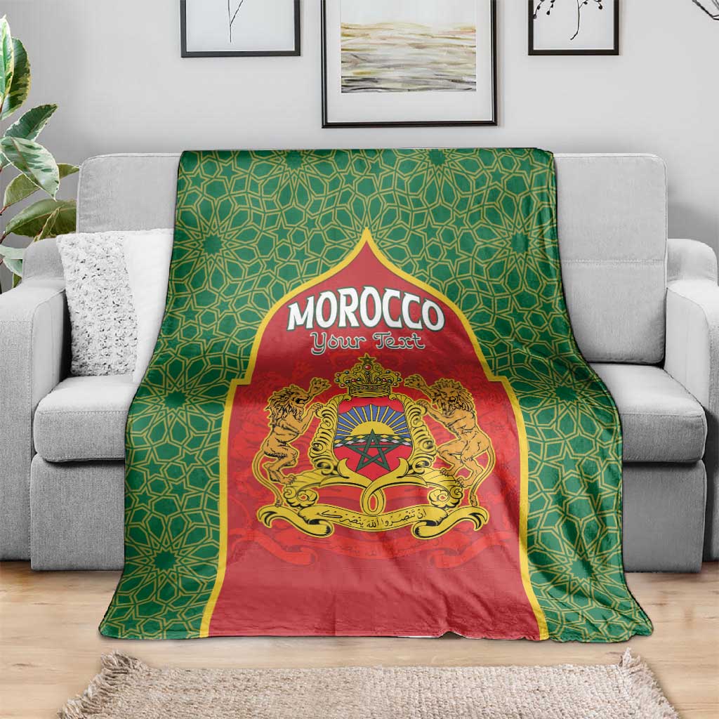 Personalized Morocco Fete du Trone Blanket King Lion LT15