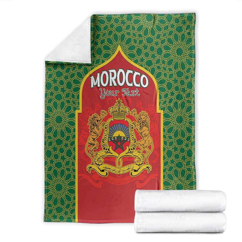 Personalized Morocco Fete du Trone Blanket King Lion LT15