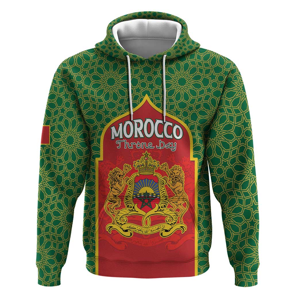Personalized Morocco Throne Day Hoodie King Lion Coat Of Arms LT15