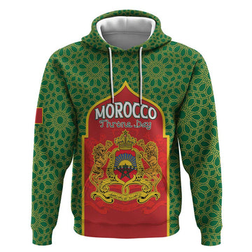 Personalized Morocco Throne Day Hoodie King Lion Coat Of Arms LT15